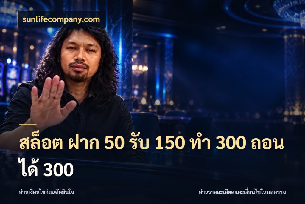 สล็อต ฝาก 50 รับ 150 ทํา 300 ถอนได้ 300 โปรยอดรับที่สายเกมสนใจ กับ sunlifecompany.com