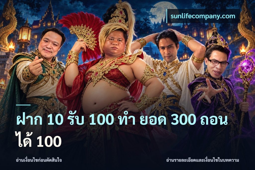 ฝาก 10 รับ 100 ทํา ยอด 300 ถอนได้ 100