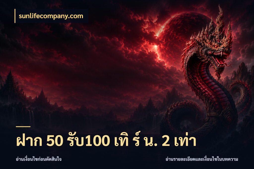 ฝาก 50 รับ100 เทิ ร์ น. 2 เท่า โปรกับเกมที่ชอบเลือกให้ตรงสไตล์ ในมุม sunlifecompany.com