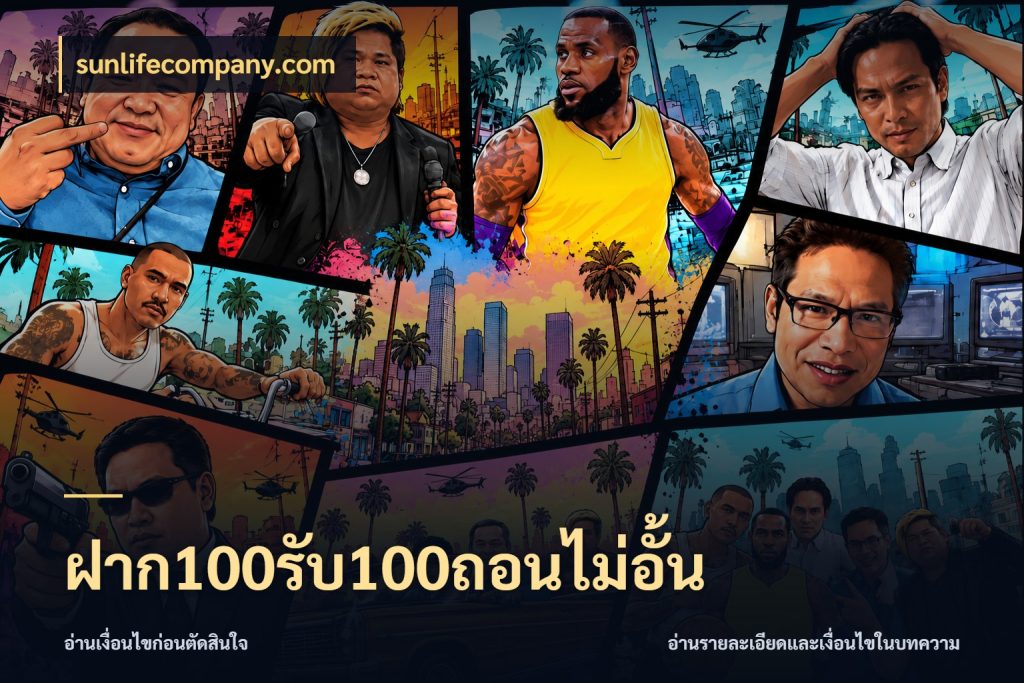 ฝาก100รับ100ถอนไม่อั้น เปิดมุมโปรให้เข้ากับเกมแนวโปรด กับ sunlifecompany.com