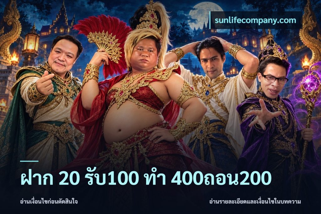 ฝาก 20 รับ100 ทํา 400ถอน200