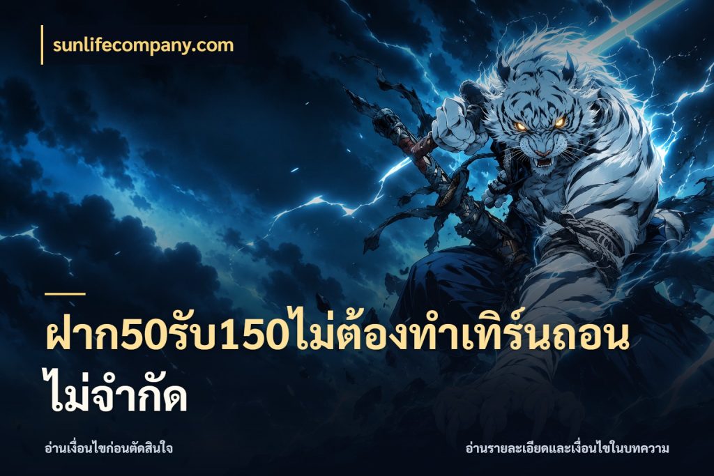 ฝาก50รับ150ไม่ต้องทําเทิร์นถอนไม่จํากัด โปรกับเกมที่ชอบเลือกให้ตรงสไตล์ ในมุม sunlifecompany.com