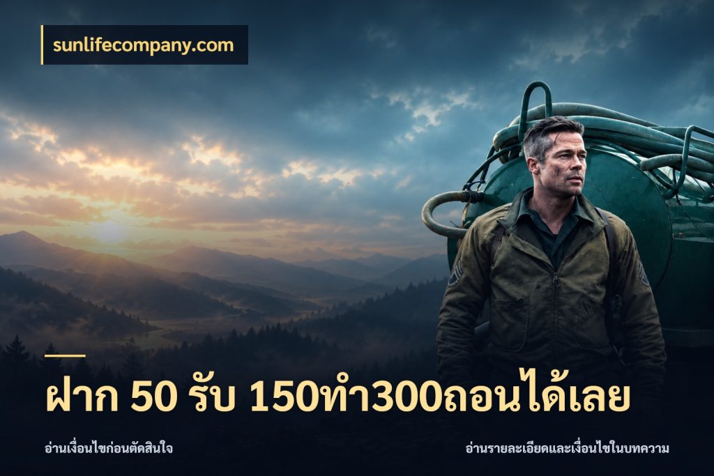 ฝาก 50 รับ 150ทำ300ถอนได้เลย โปรยอดรับที่สายเกมสนใจ สไตล์ sunlifecompany.com