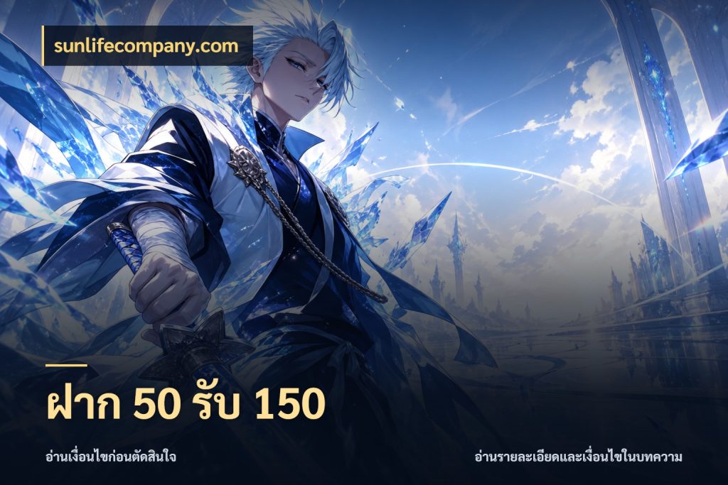 ฝาก 50 รับ 150 เปิดมุมโปรให้เข้ากับเกมแนวโปรด ในมุม sunlifecompany.com