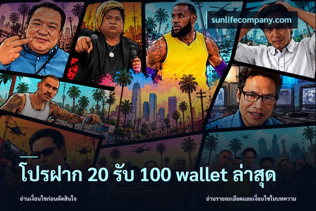 โปรฝาก 20 รับ 100 wallet ล่าสุด