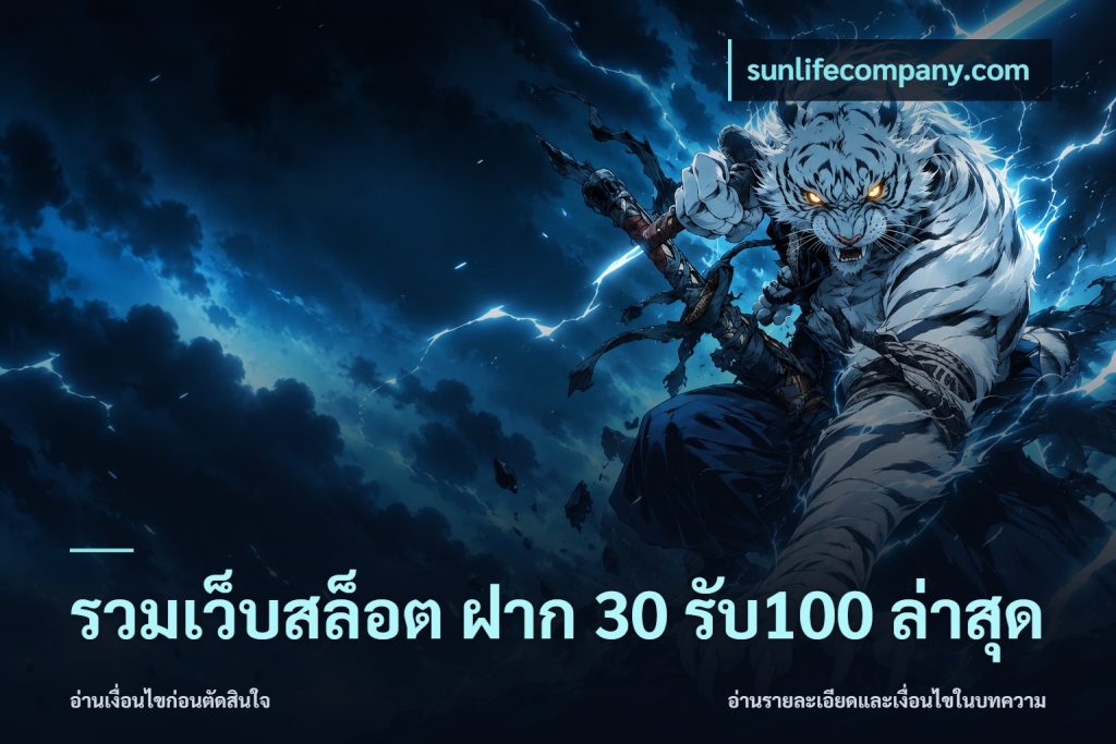 รวมเว็บสล็อต ฝาก 30 รับ100 ล่าสุด