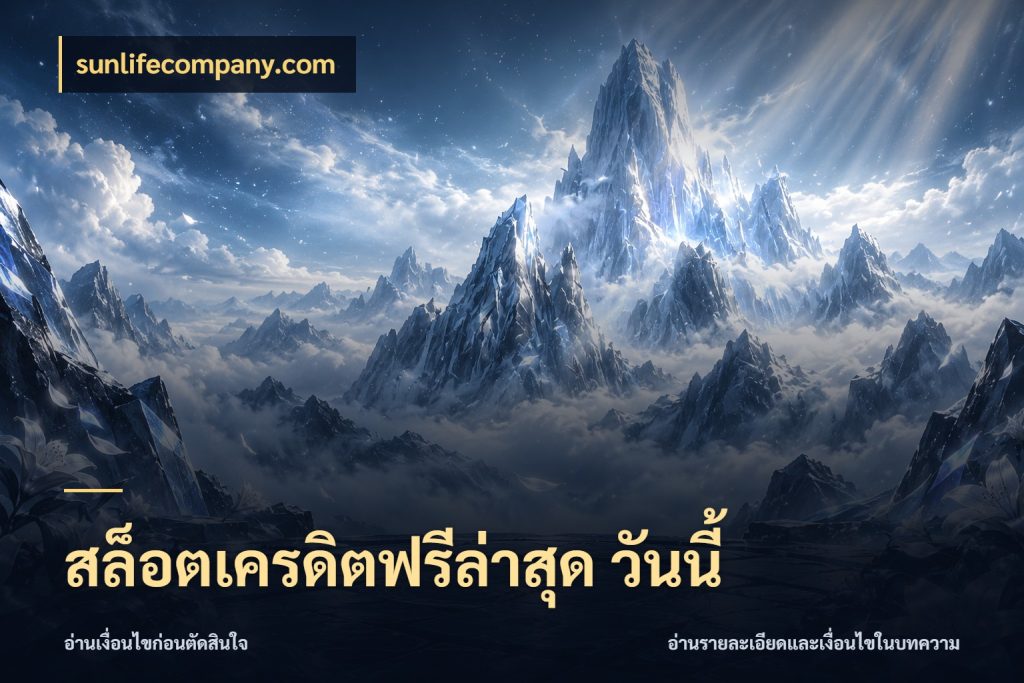 สล็อตเครดิตฟรีล่าสุด วันนี้ เลือกสไตล์ความสนุกจากรูปแบบเครดิต กับ sunlifecompany.com