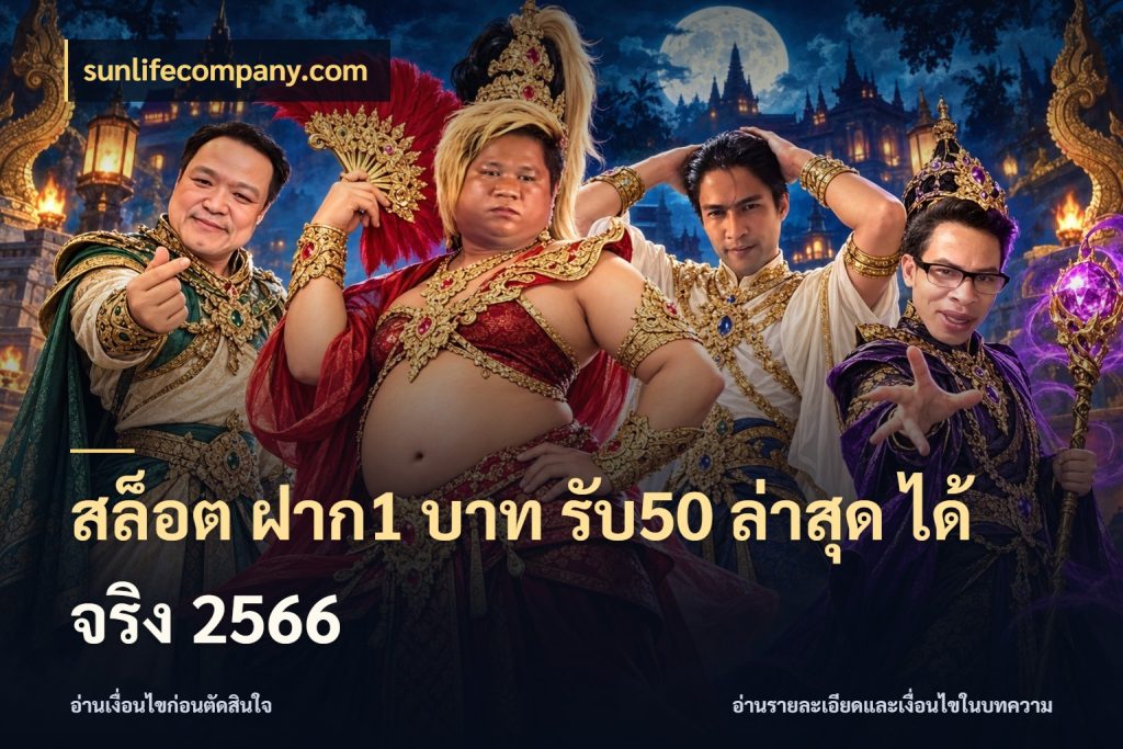 สล็อต ฝาก1 บาท รับ50 ล่าสุด ได้ จริง 2566 โปรยอดรับที่สายเกมสนใจ กับ sunlifecompany.com