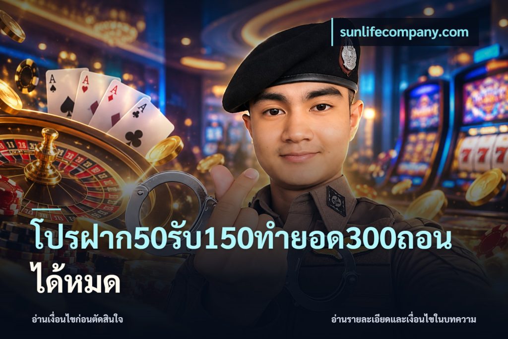 โปรฝาก50รับ150ทํายอด300ถอนได้หมด