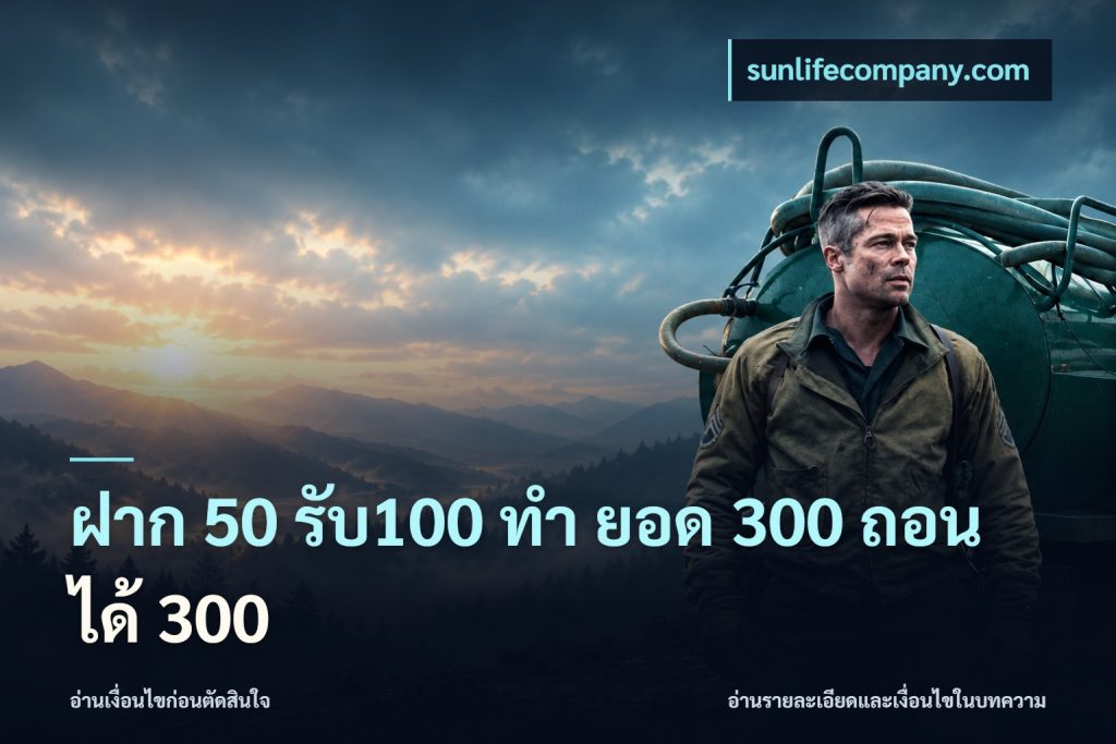 ฝาก 50 รับ100 ทํา ยอด 300 ถอนได้ 300