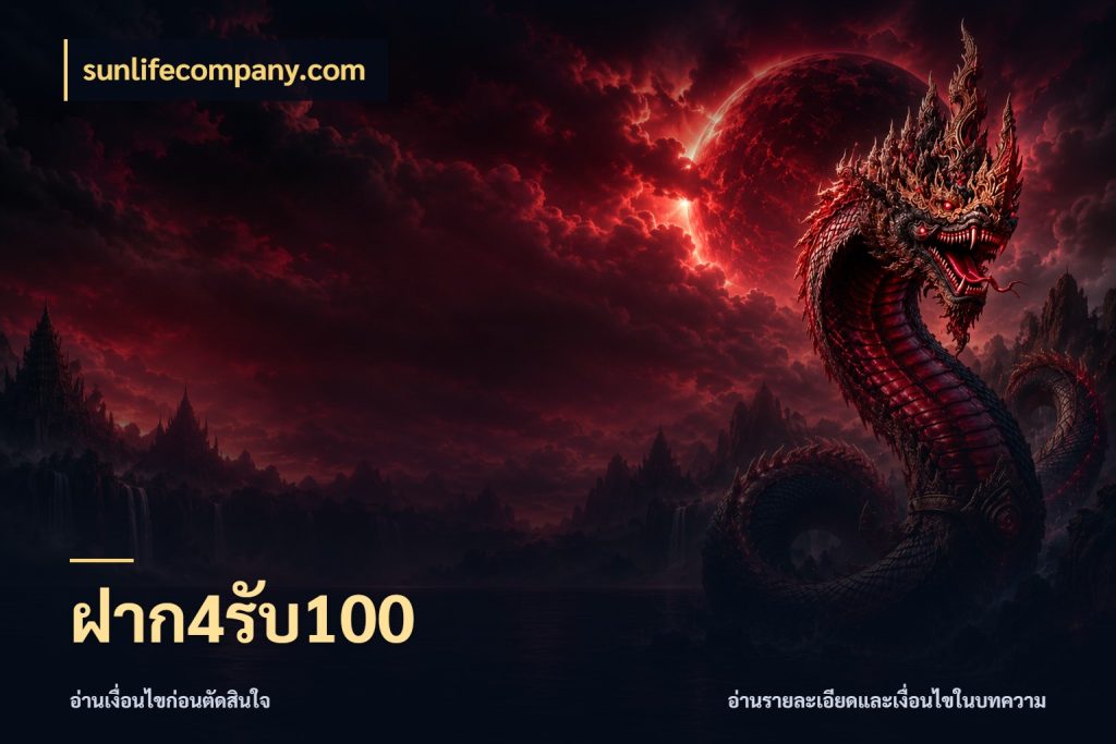 ฝาก4รับ100 sunlifecompany.com โปรยอดรับที่สายเกมสนใจ