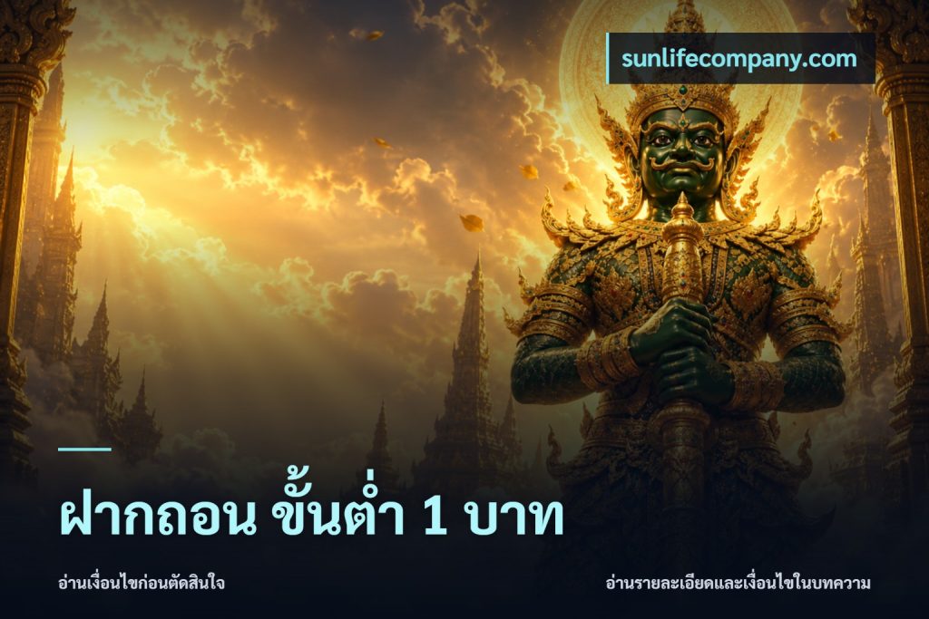 ฝากถอน ขั้นต่ำ 1 บาท