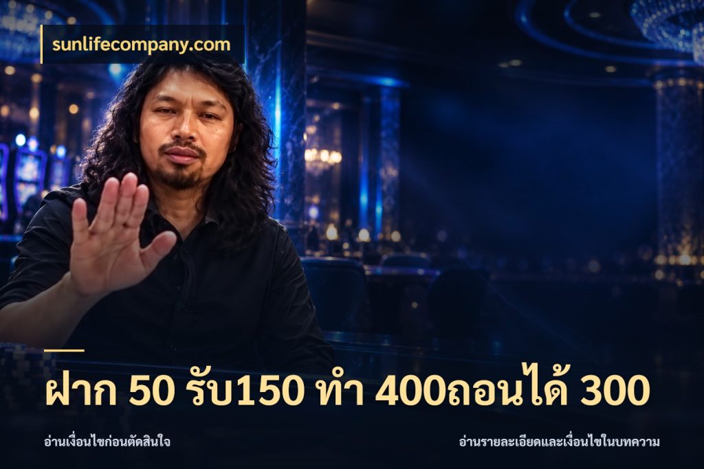 ฝาก 50 รับ150 ทํา 400ถอนได้ 300 จุดเด่นของเครดิตที่คนชอบเกมอยากรู้ ในมุม sunlifecompany.com
